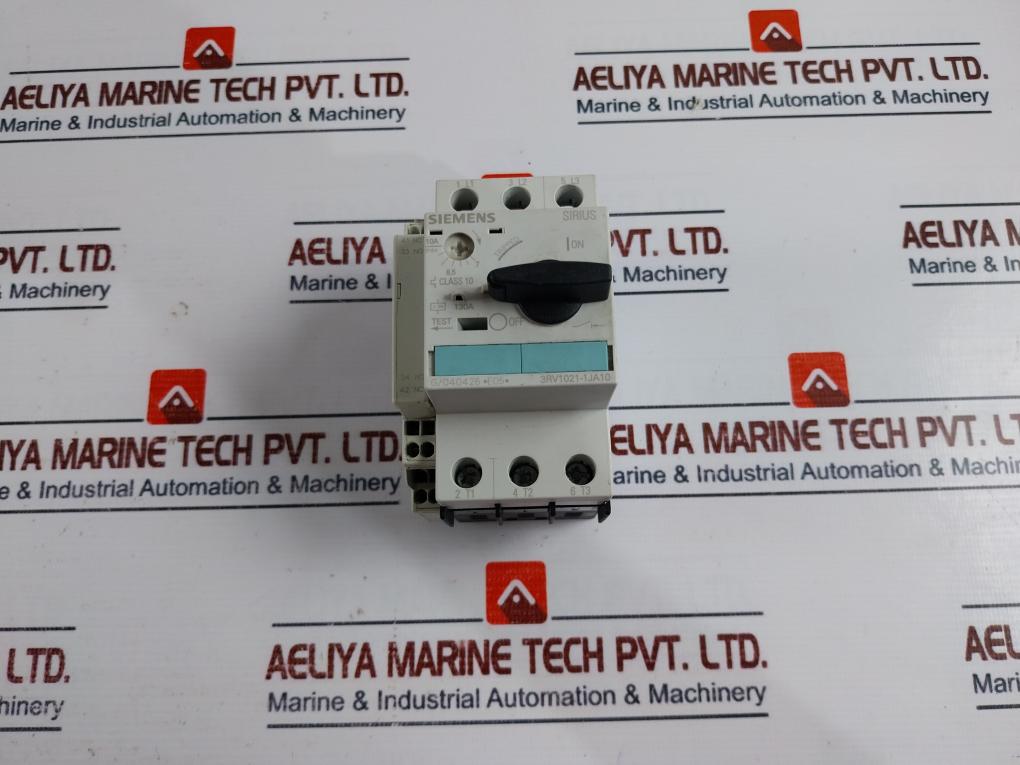 Siemens Sirius 3Rv1021-1Ja10 Circuit Breaker With 3Rv1901-2A Auxiliary Switch