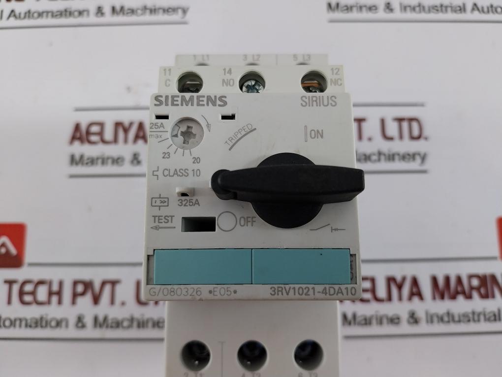 Siemens Sirius 3Rv1021-4Da10 Circuit Breaker For Motor Protection 20-25A 325A