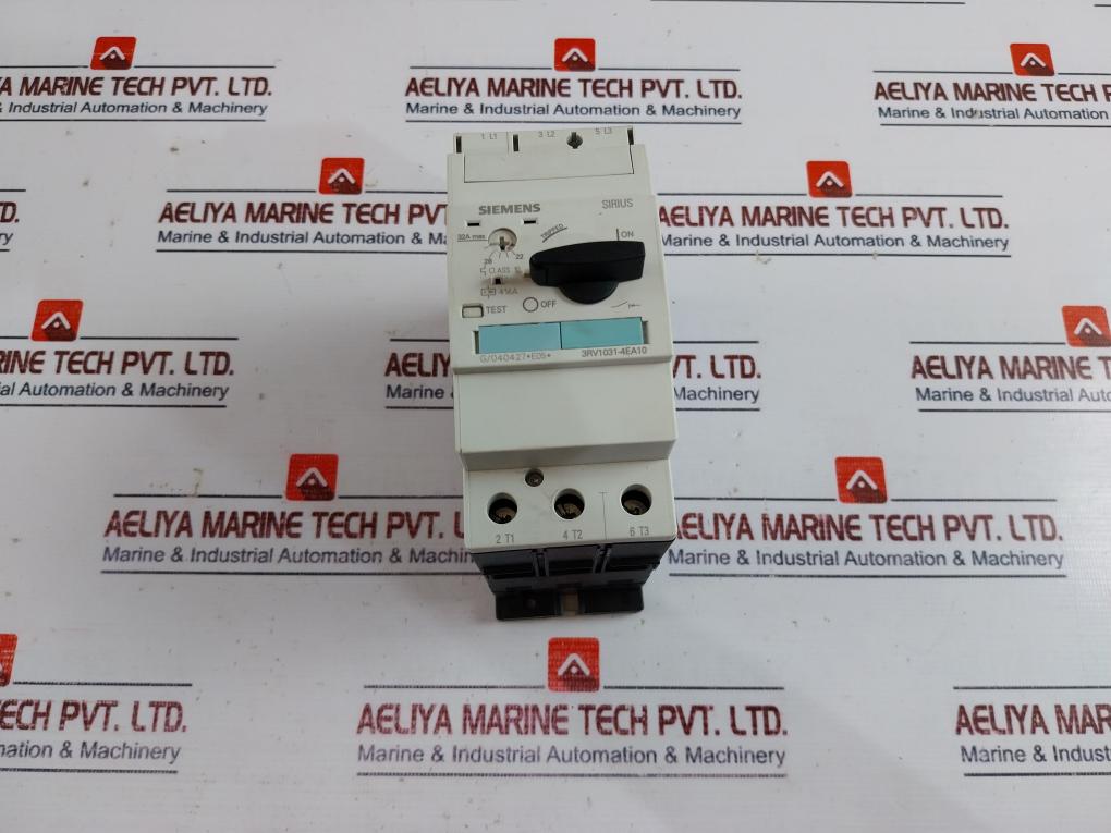 Siemens Sirius 3Rv1031-4Ea10 Motor Protection Circuit Breaker Class 10 50/60Hz