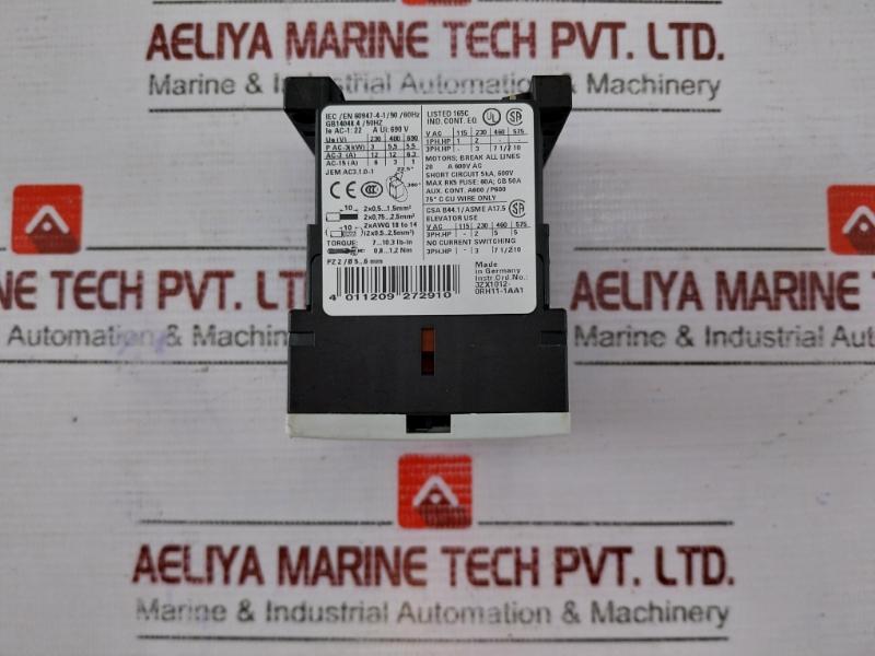 Siemens Sirius 3rt1017-1hb42 Power Contactor Dc 17…30v 20a 600vac