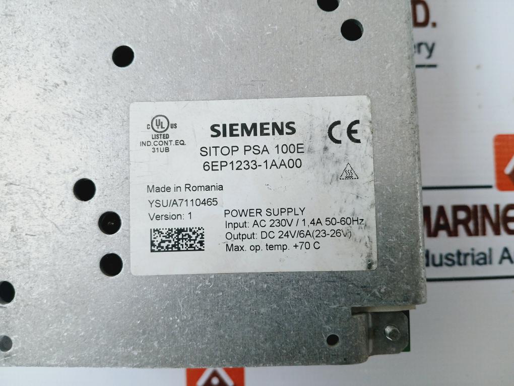 Siemens Sitop Psa 100E 6Ep1233-1Aa00 Power Supply Ac 230V / 1,4A 50-60Hz