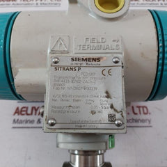 Siemens Sitrans 7Mf4433-1Gy02-2Ac6-z Pressure Transmitter 4-20 Ma Hart Ip65