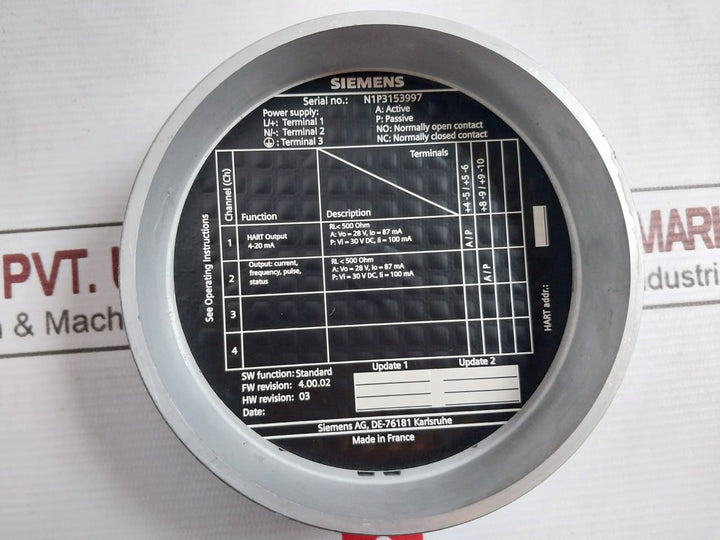 Siemens Sitrans Fc330 Measurement Sensors And Flow Meter System 100-240Vac