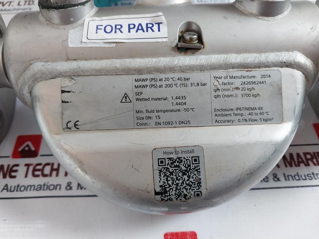 Siemens Sitrans Fc430 Coriolis Flowmeter 7Me4603-2Ah04-3Ag0-z C10+