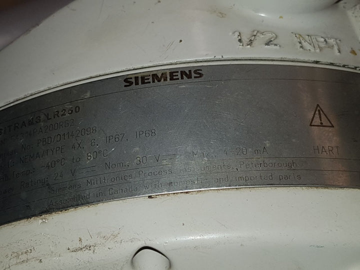 Siemens Sitrans Lr250 Radar Level Sensor Transmitter