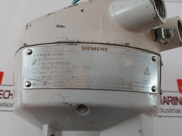Siemens Sitrans Lr250 Radar Level Transmitter 25517 1.5 Npt 031411-m2