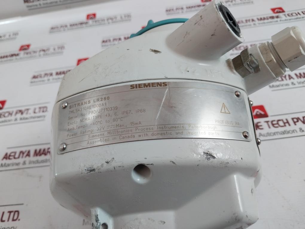 Siemens Sitrans Lr250 Radar Level Transmitter 32V Max 15Ma 1/2 Npt