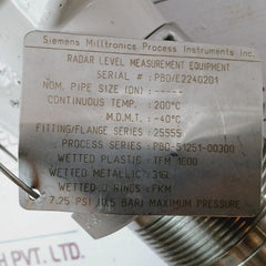 Siemens Sitrans Lr250 Radar Level Transmitter 7Ml54310Ad200Ca1-z