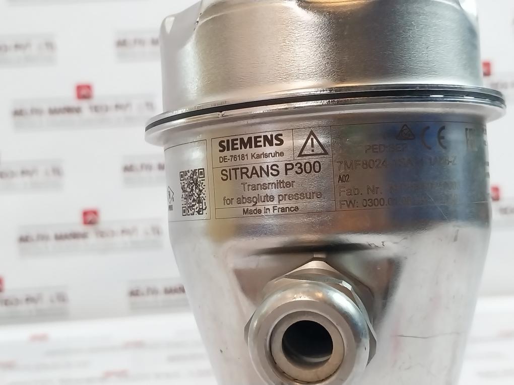 Siemens Sitrans P300 7Mf8024-1Sa14-1Ab6-z Pressure Transmitter 0300.01.08