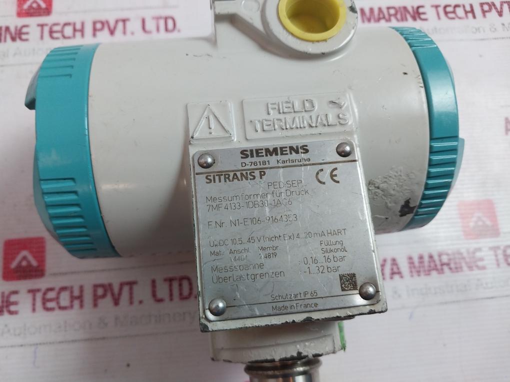 Siemens Sitrans P 7Mf4133-1Db30-1Ac6 Pressure Transmitter