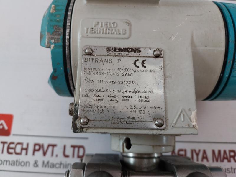 Siemens Sitrans P 7Mf4433-1Da02-2Ab1 Transducer For Differential Pressure 4-20Ma