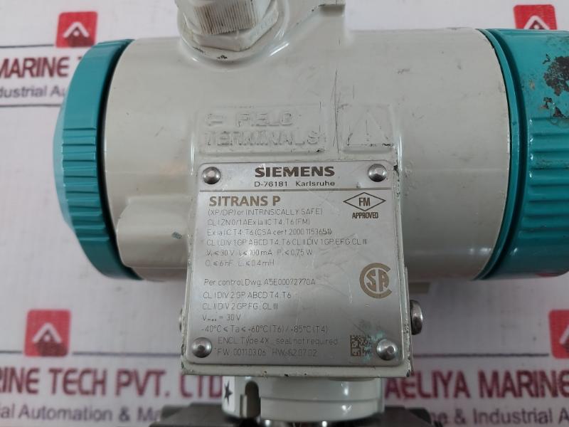 Siemens Sitrans P 7Mf4433-1Ea02-2Nc6-z Differential Pressure Transmitter