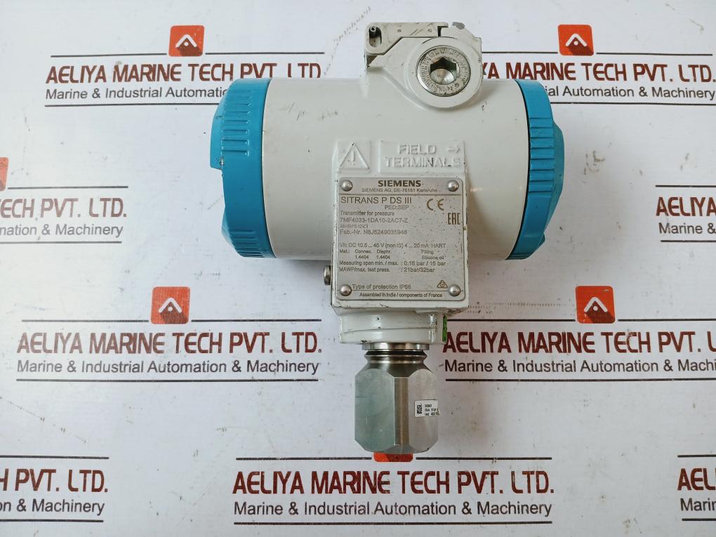 Siemens Sitrans P Ds Iii 7Mf4033-1Da10-2Ac7-z Pressure Transmitter Dc 10.5–45V 3