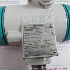 Siemens Sitrans P Ds Iii 7Mf4233-1Fb10-2Nc6-z Pressure Transmitter Ip66 11.03.06