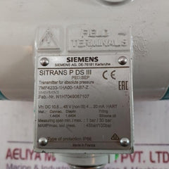 Siemens Sitrans P Ds Iii 7Mf4233-1Ha00-1Ab7-z Pressure Transmitter