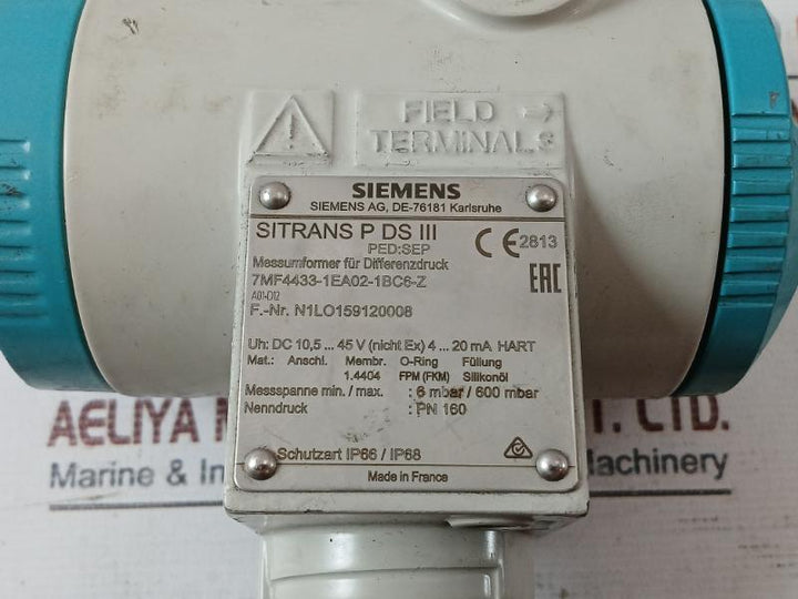 Siemens Sitrans P Ds Iii 7Mf4433-1Ea02-1Bc6-z Differential Pressure Transmitter