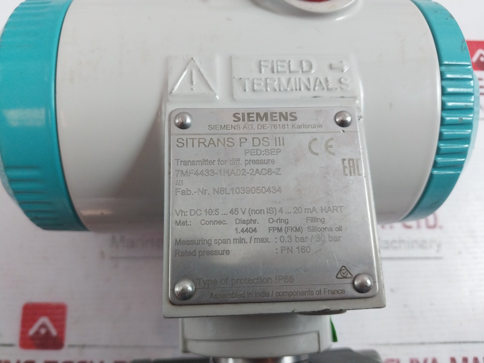 Siemens Sitrans P Ds Iii 7Mf4433-1Ha02-2Ac6-z Differential Pressure Transmitter