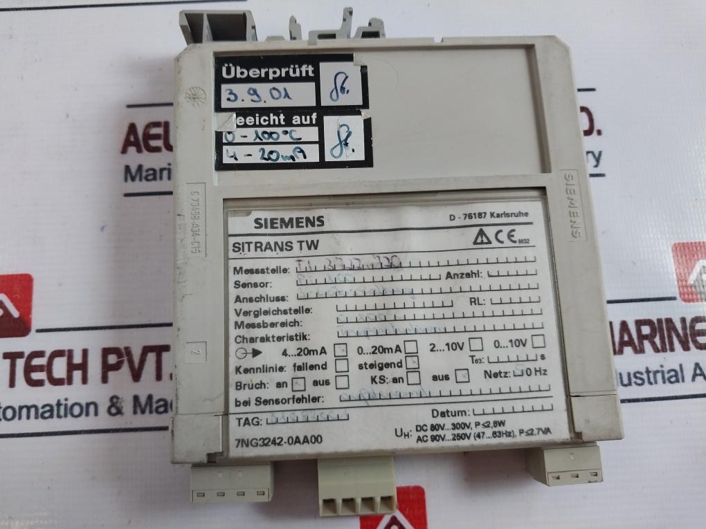 Siemens Sitrans Tw 7ng3242-0aa00 Temperature Transmitter