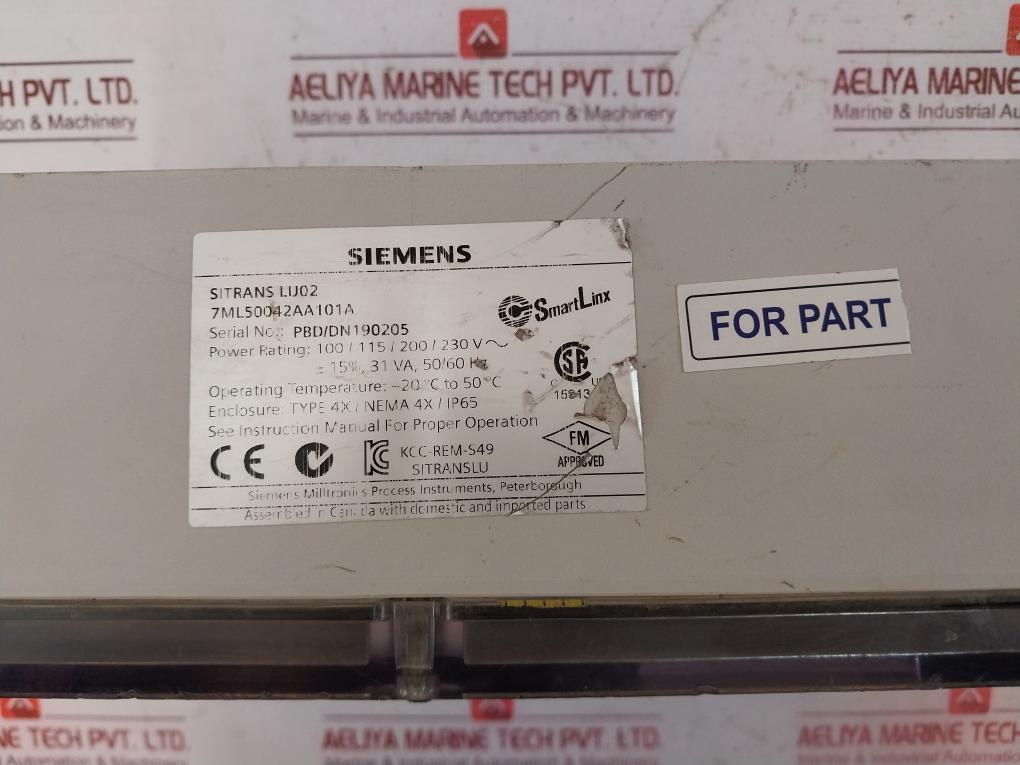 Siemens Sitrans Lu02 7Ml50042Aa101A Level Control Interface
