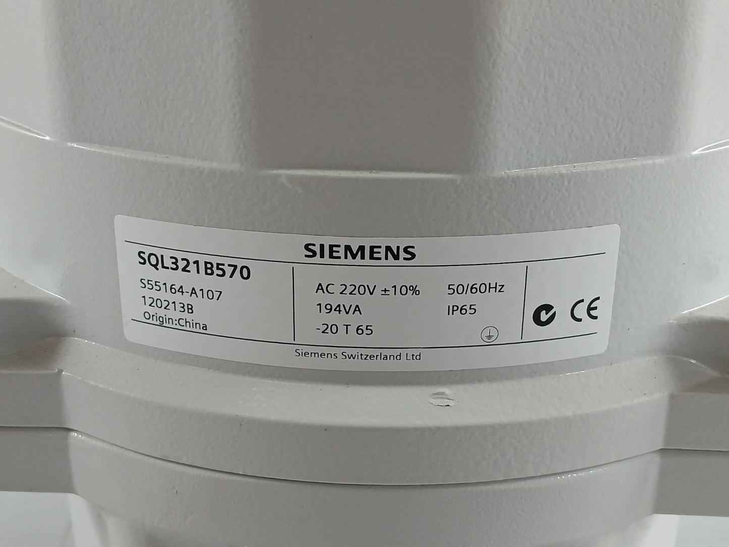 Siemens Sql321B570 Butterfly Valve Actuator 194Va 50/60Hz Ip65 Ac220V