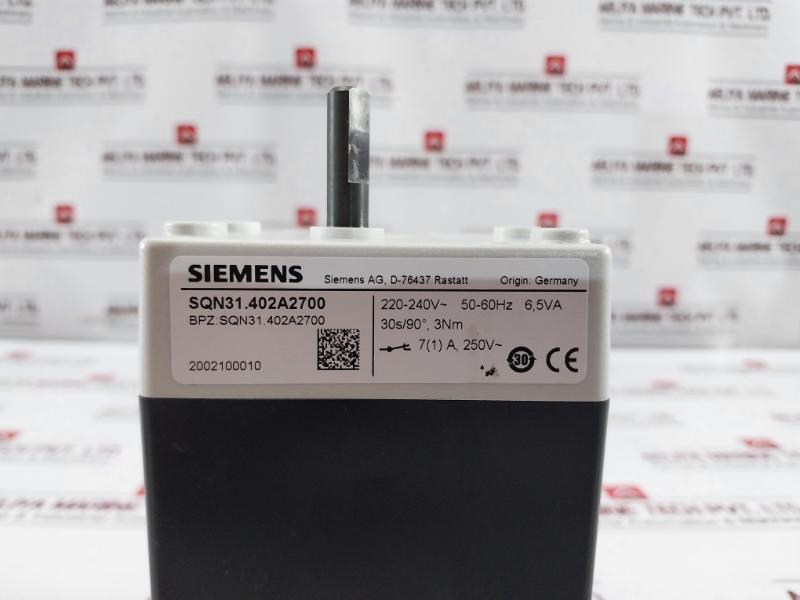 Siemens Sqn31.402A2700 Servo Motor Damper Actuator 2002100010 220-240V 50-60Hz