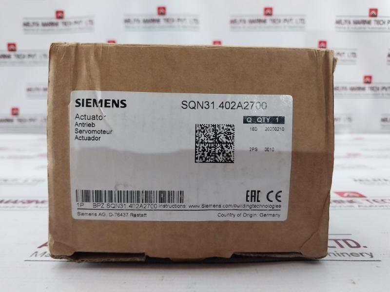 Siemens Sqn31.402A2700 Servo Motor Damper Actuator 2002100010 220-240V 50-60Hz