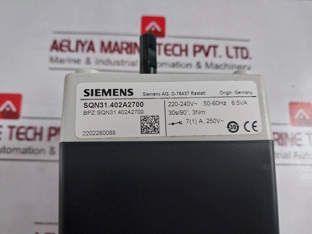 Siemens Sqn31.402A2700 Servo Motor Damper Actuator 220-240V 50-60Hz