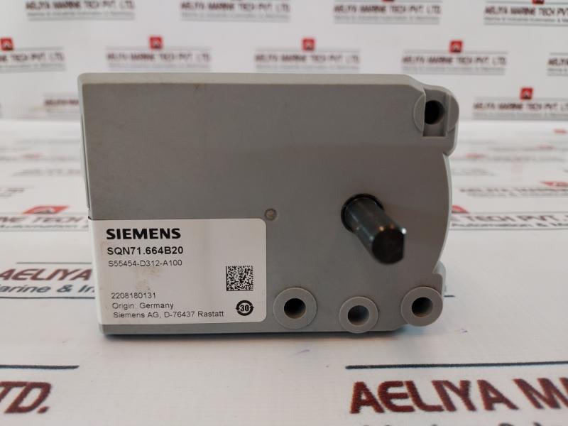 Siemens Sqn71.664B20 Actuator 230V 50-60Hz 6Va Ip40 Auxiliary Switche
