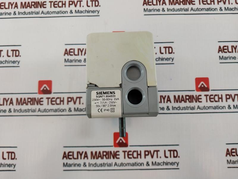 Siemens Sqn71.664B20 Actuator 230V 50-60Hz 6Va Ip40 Auxiliary Switche