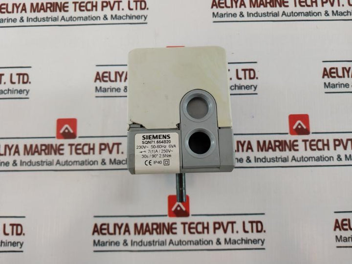 Siemens Sqn71.664B20 Actuator 230V 50-60Hz 6Va Ip40 Auxiliary Switche