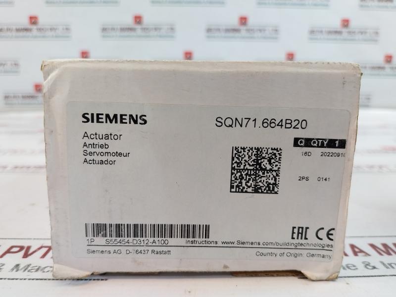 Siemens Sqn71.664B20 Damper Actuator Servo Motor 230V 50-60Hz 6Va
