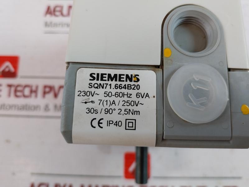 Siemens Sqn71.664B20 Damper Actuator Servo Motor 230V 50-60Hz 6Va
