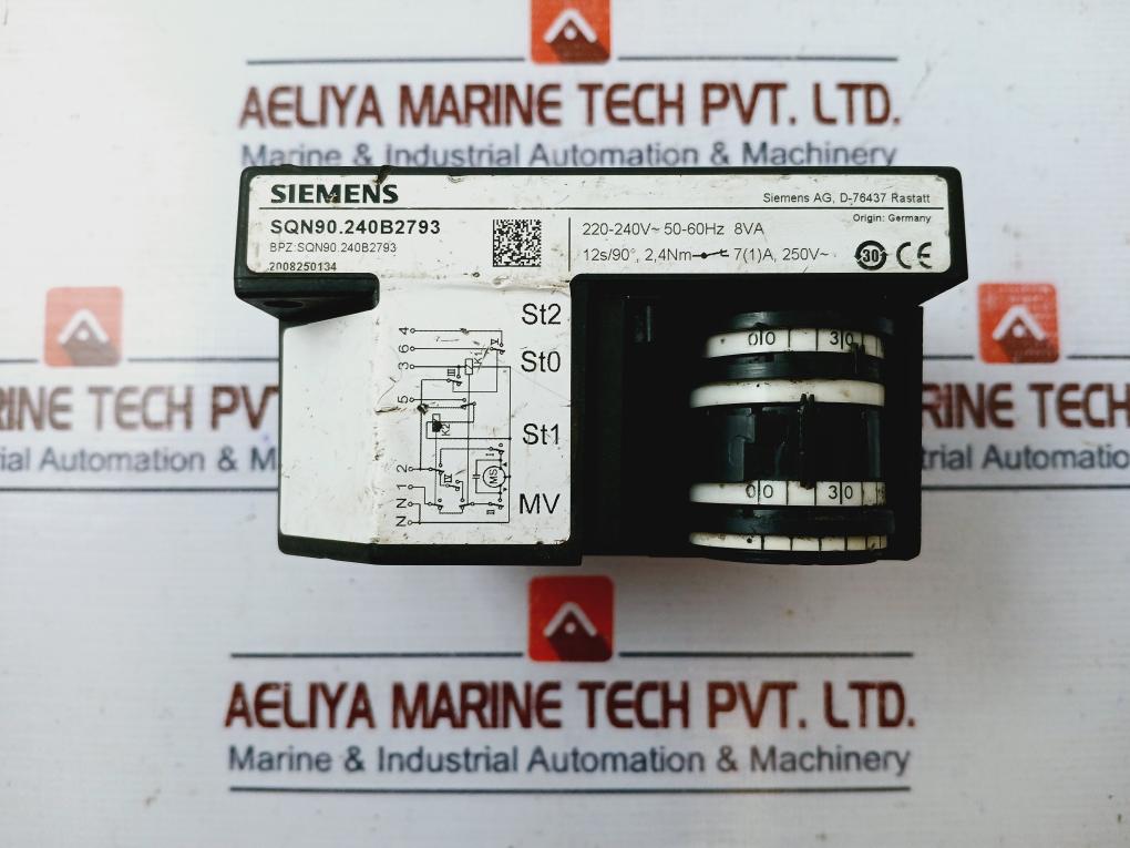 Siemens Sqn90.240B2793 Servo Motor Damper Actuator 250V 50-60Hz