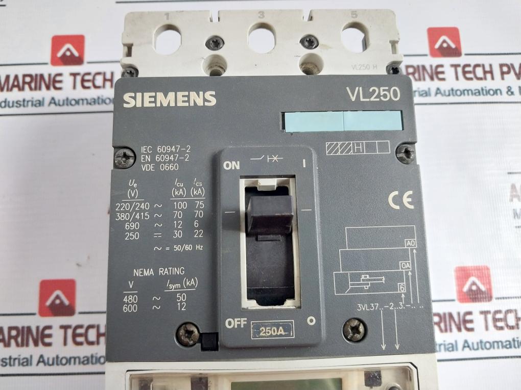 Siemens Vl250H Circuit Breaker 250A