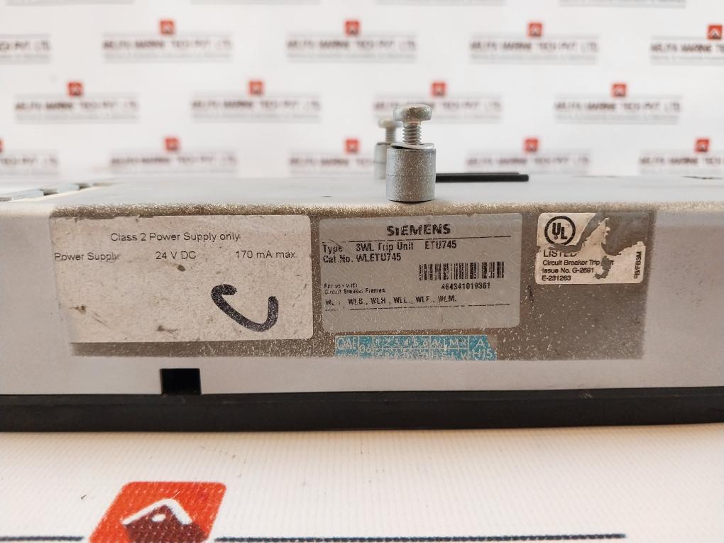 Siemens Wletu745 Circuit Breaker Trip Unit 300a