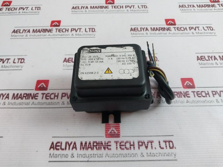 Siemens Ze 15/5 Ignition Transformer 110V 50Hz