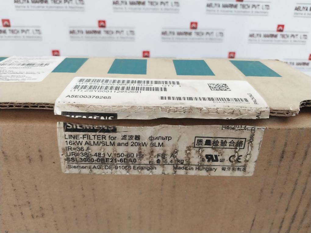 Siemens (1P) 6Sl3000-0Be21-6Da0 Basic Line Filter 50/60Hz