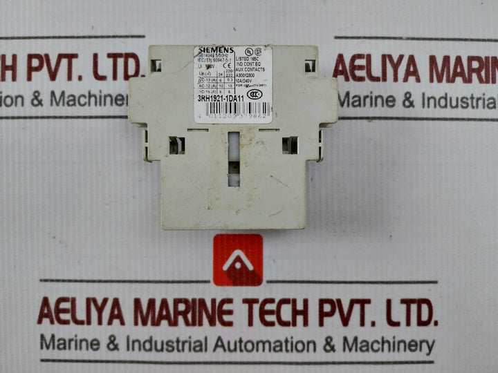 Siemens 3Rh1921-1Da11 Auxiliary Switch Block 10A/240V,A300/Q300