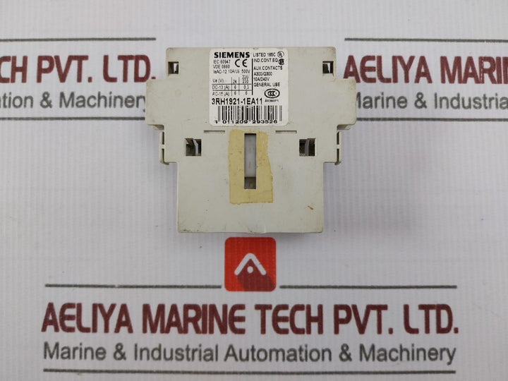 Siemens 3Rh1921-1Ea11 Auxiliary Switch Block A300/Q300,10A/240V