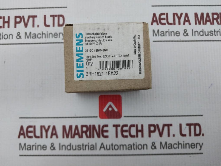 Siemens 3Rh1921-1Fa22 Auxiliary Switch Block 10A/240V