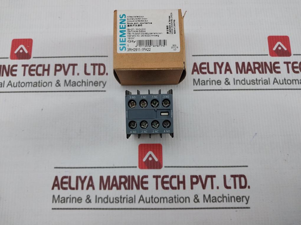 Siemens 3Rh2911-1Fa22 Auxiliary Switch Block 690V