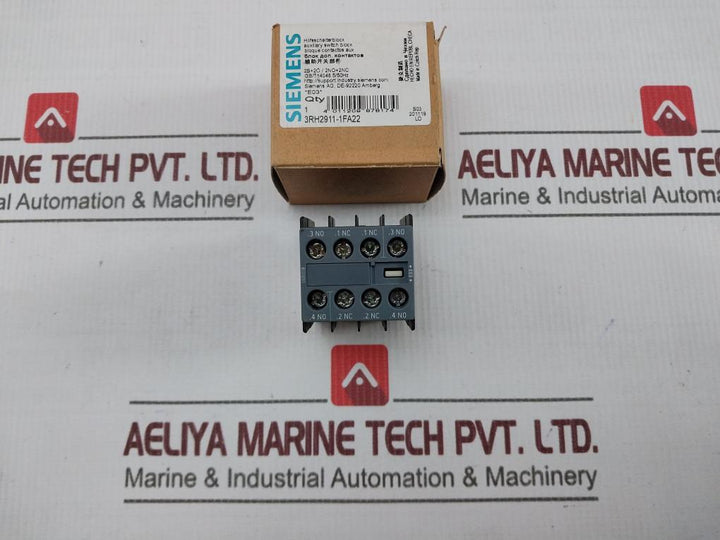Siemens 3Rh2911-1Fa22 Auxiliary Switch Block 690V
