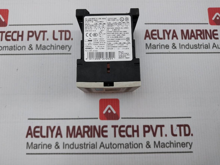 Siemens 3Rt1015-1Ap01 Power Contactor 230Vac