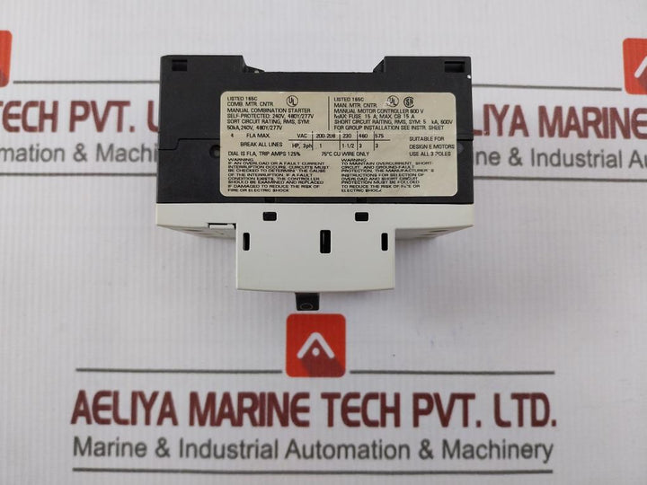 Siemens 3Rv1011-1Ea10 Circuit Breaker 50/60Hz