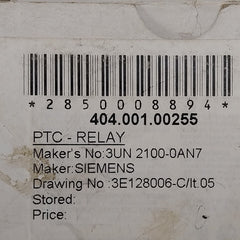 Siemens 3Un2100-0An7 Ptc/Motor Protection Relay 220-240Vac