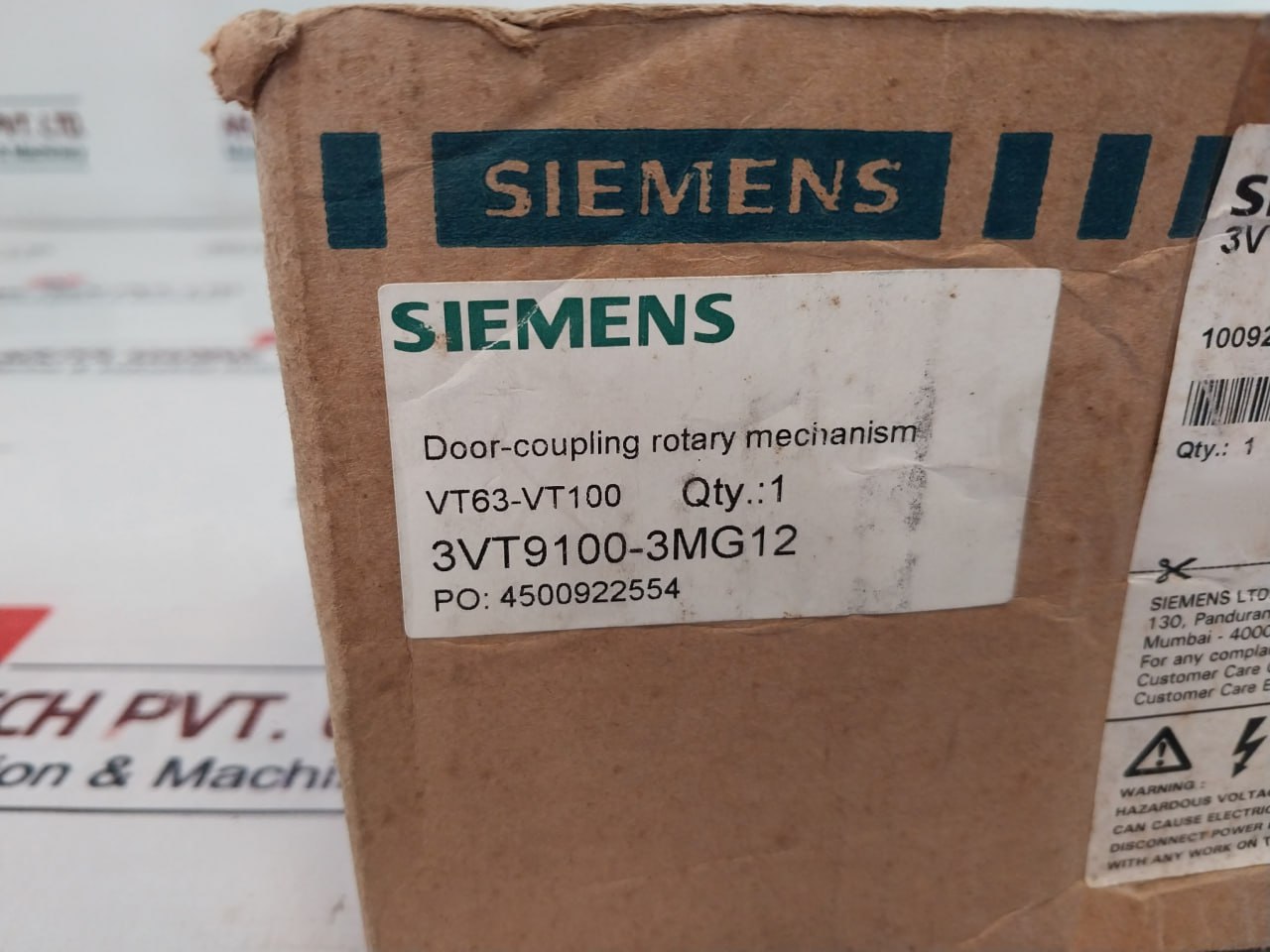 Siemens 3Vt9100-3Mg12 3Vt Door-coupling Rotary Mechanism Circuit Breaker
