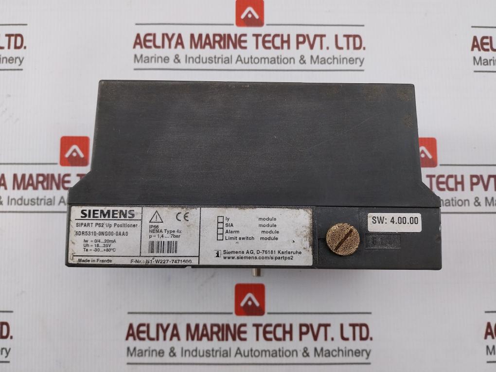 Siemens 6Dr5310-0Ng00-0Aa0 Sipart Ps2 Smart Electropneumatic Positioner 18-35V