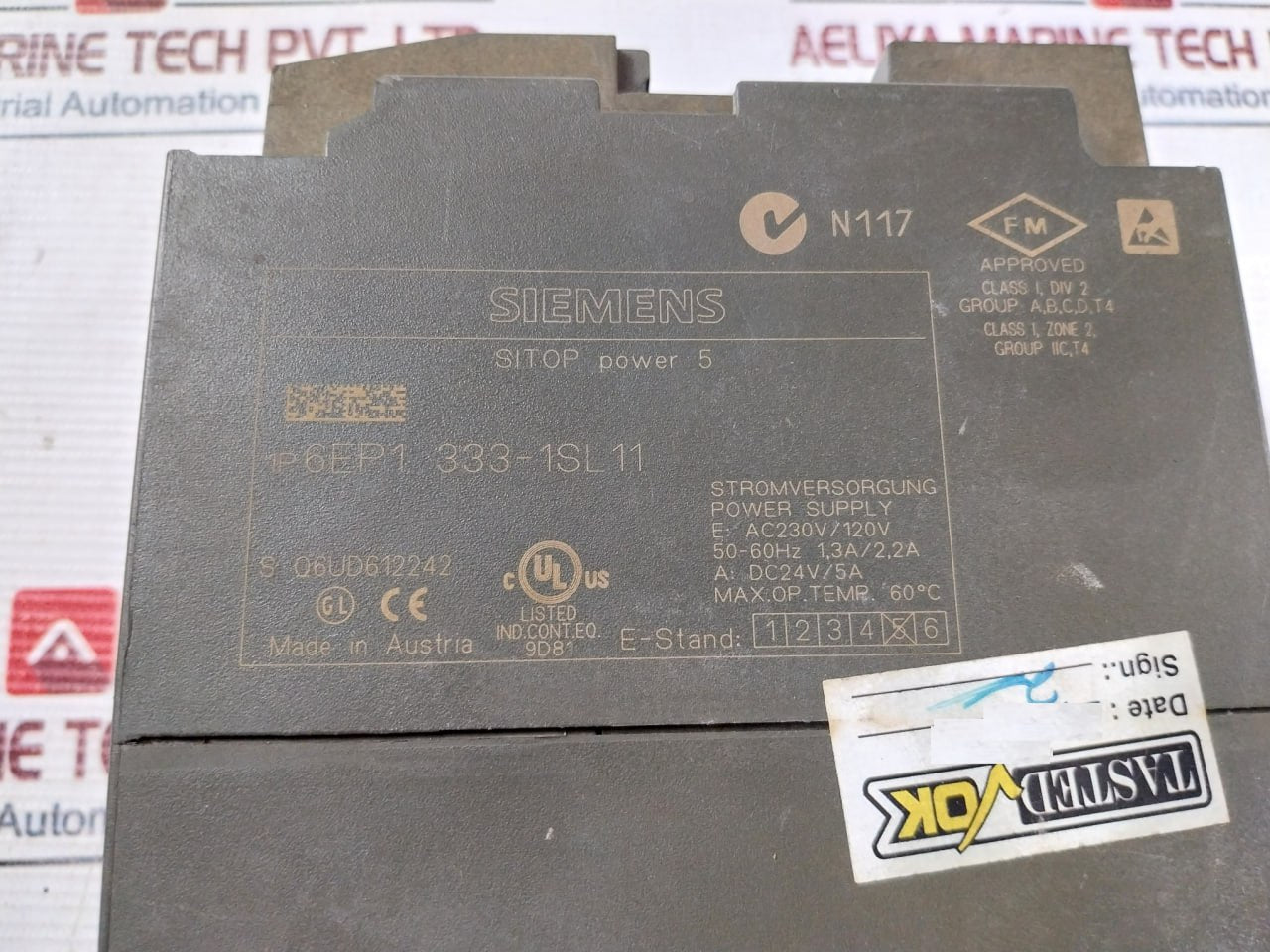 Siemens 6Ep1 333-1Sl11 Power Supply Ac230V/120V