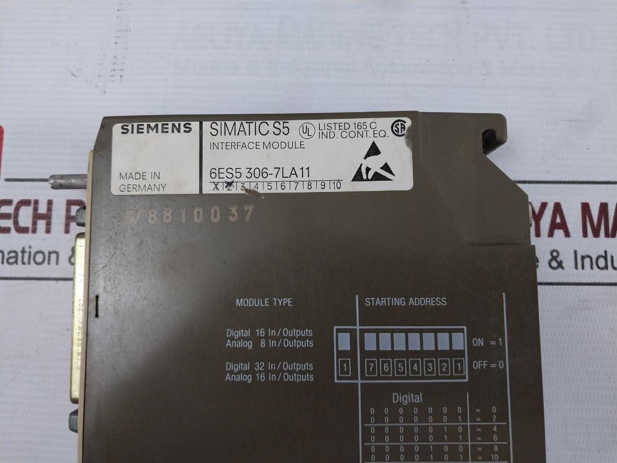 Siemens 6Es5 701-1La12 Simatic S5 Digital Input/Output Interface Module