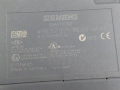 Siemens 1P 6Es7 321-1Bl00-0Aa0 Digital Input Simatic S7 0C+60C 24V
